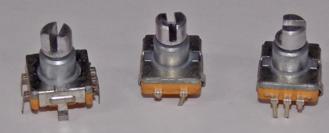 энкодер 5 pin с кнопкой (12) (R2)  Вал 6,8мм, металл, лыска 11.5x12x14.5 мм 