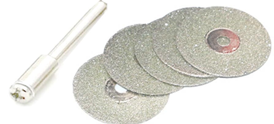 Набор алмазных шлифовальных кругов 20мм 5 штук с держателемм 