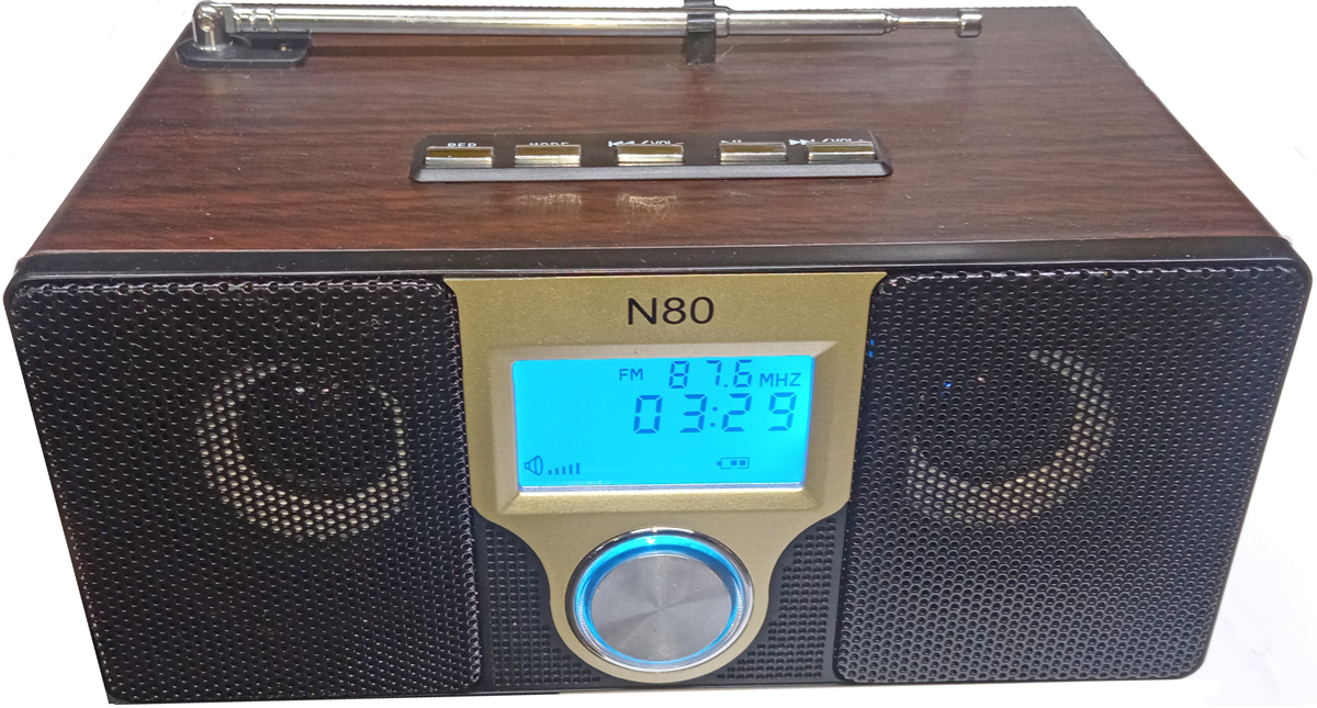   N80 (BLUETOOTH, FM, .  18650,   USB-  SD-,  /