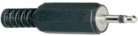 A01 Штекер Джек 2,5мм моно, корпус пластик (1,036) 
