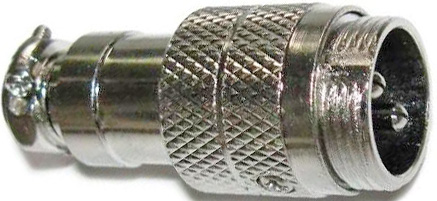 H102b Штекер GX16 (MIC342) M16 2-pin 7A 125V на кабель 1 шт /1.145/ 