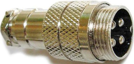 H107b Штекер GX16 (MIC344) M16 4-pin 7A 125V на кабель /1,147/ 