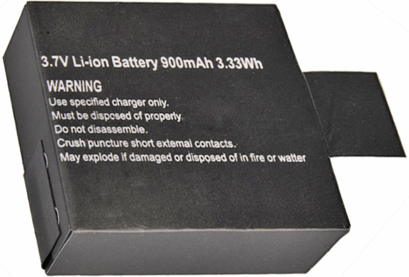 Аккумулятор 3.7v Li-ion battery 900 mah BC-01 для экшен-камер и видеорегистраторов 