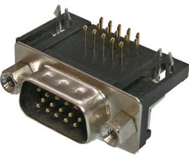 L08a Штекер DHR-15MB (VGA) на плату, L, 