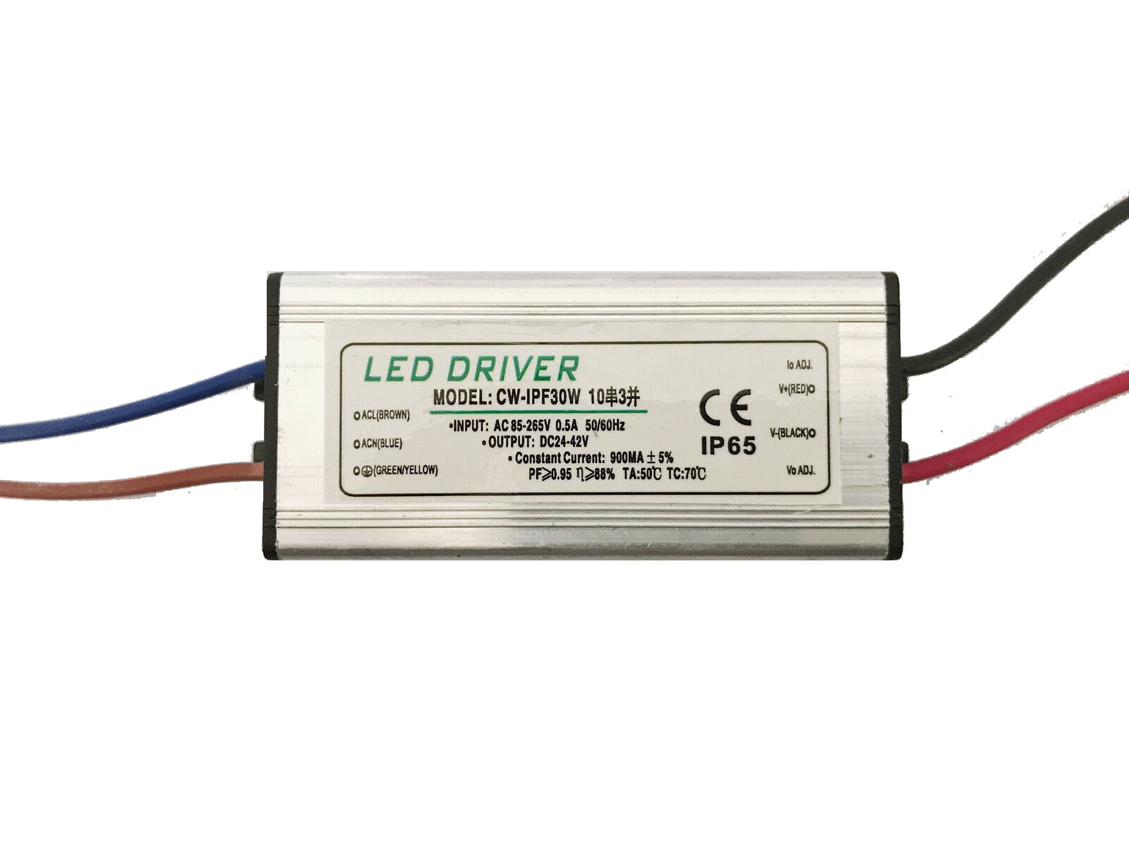   LD 28-35W: 85-265 VAC -> 24-42 VDC, 900mA, IP65, 