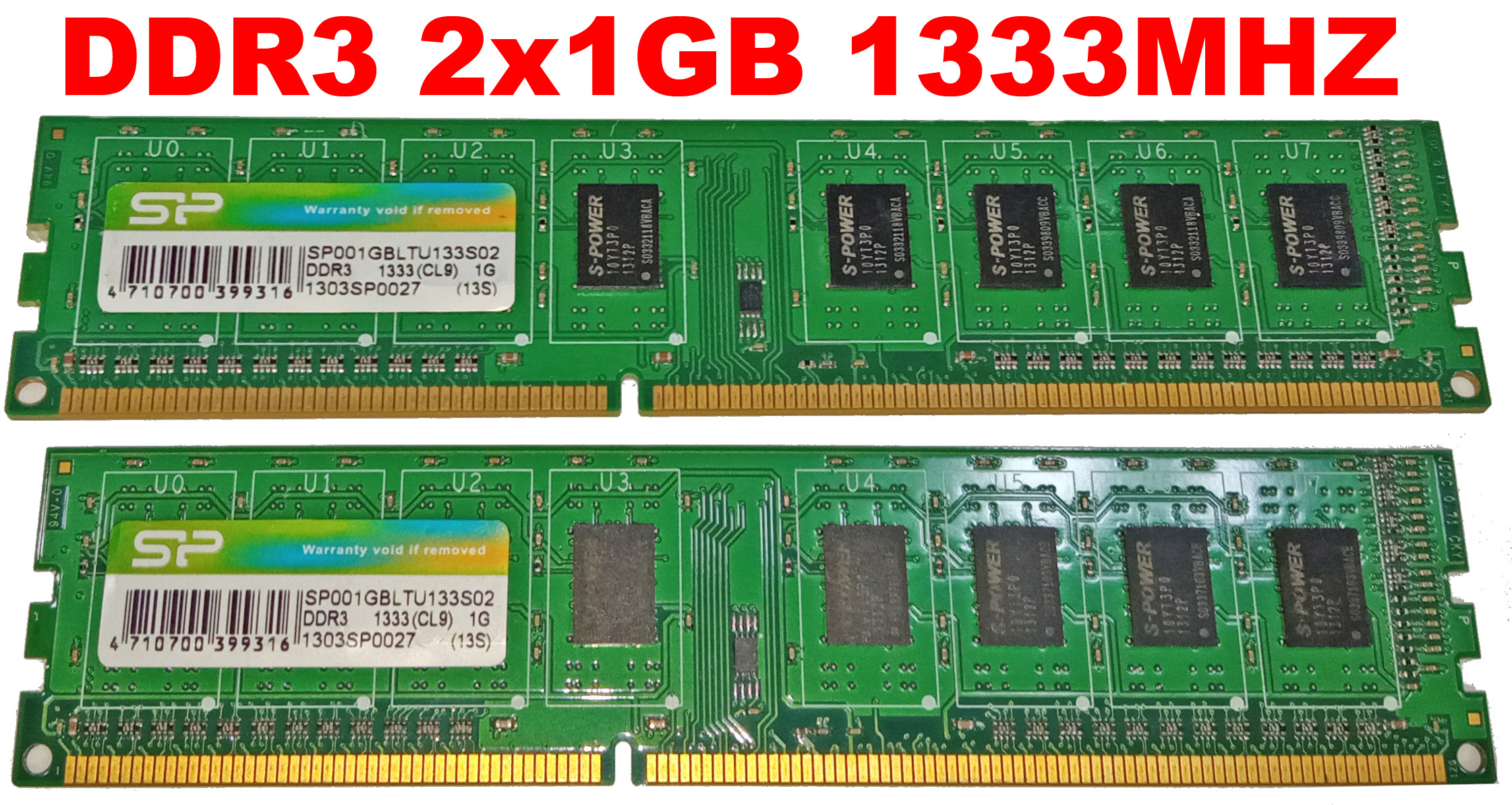   DDR3-1333 2*1 SILICON POWER / 