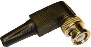 F021 Штекер BNC (CP-50) на кабель пластик, винт, угловой, (1,086) 