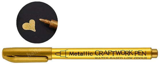 Маркер GUANGNA Metallic Craft Work Pen золотой MP-550 