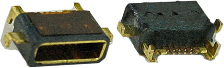 U04 Гнездо Micro USB AB-5SAD, на плату, SMD, 