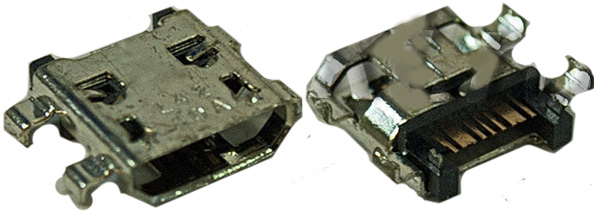 U53 Гнездо Micro USB B-5+2 SAD в вырез платы (SMD), 
