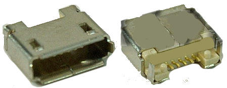 U02 Гнездо Micro USB AB-5SA на плату (SMD) 