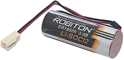 Элемент питания литиевый ROBITON ER18505-HU2 3.6v с коннектором, 1шт., 