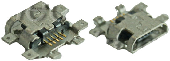 U15 Гнездо Micro USB B-5SA4 на поверхность платы (SMD) 