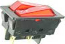 KR41 Выключатель двойной RWB-510 (KCD4-202/N) ON-OFF с подсв 6 pin 15A/250V /12.028 