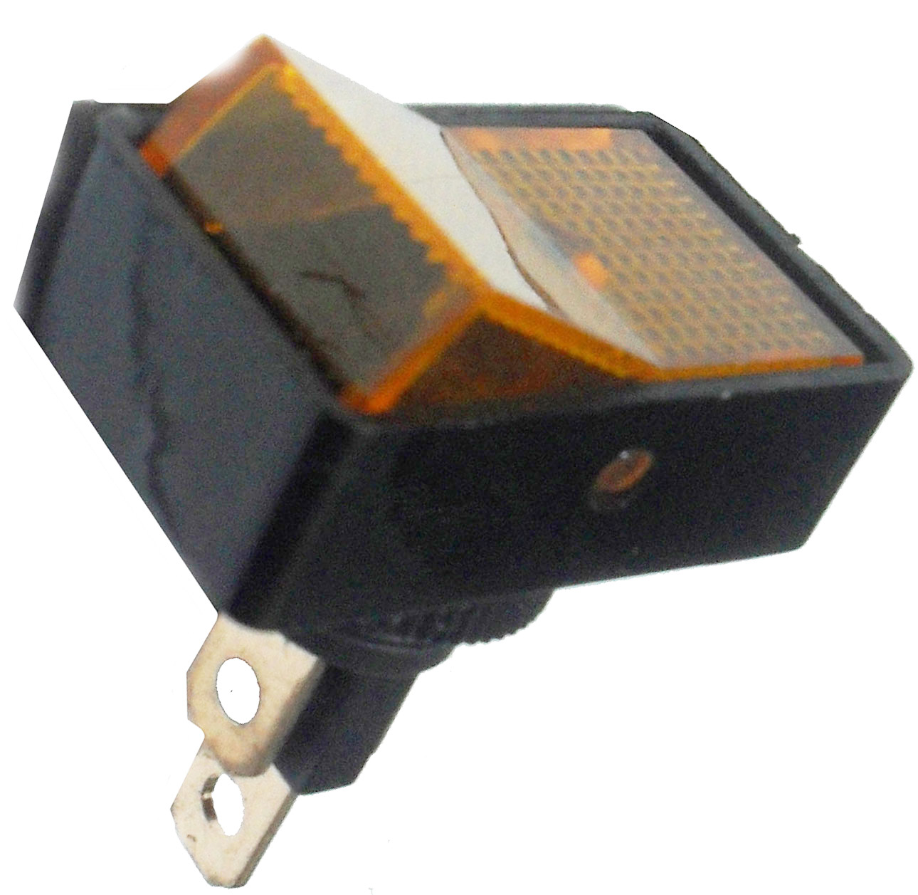 KR30 Выключатель прямоугольный on-on 3 pin ф=12мм, без подсветки, 