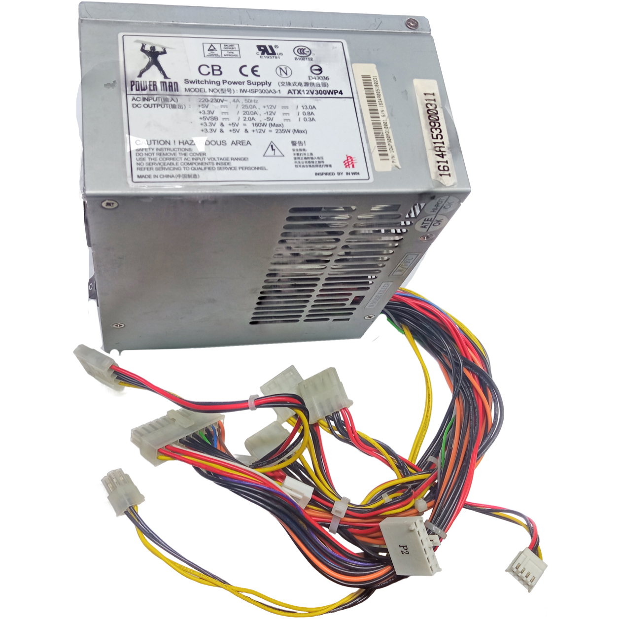 ���� ������� ���������� Power Man IW-ISP300J2-0 ATX12V300WA3-1 +12v - 13A +5v - 25A, +3.3v - 20A