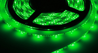 Светодиодная лента зелёная 5050*30шт 12v, ip65, 7.2 Вт/м, (герметик затвердел) 1м, 