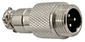 H103d Штекер GX12M-3 3-pin на кабель