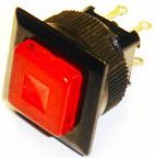 KK22 Кнопка RWD-313 (on)-off на замыкание, без фиксации, ф=16 мм, с подсветкой 3в, 1a 250в, 4 pin, 