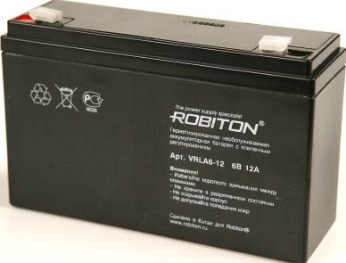 Аккумулятор ROBITON VRLA 6-12 6v 12Ah 