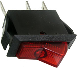 KR28a Выключатель ASW-09-102 on-off с подсветкой 12в 20а 30x11мм, 