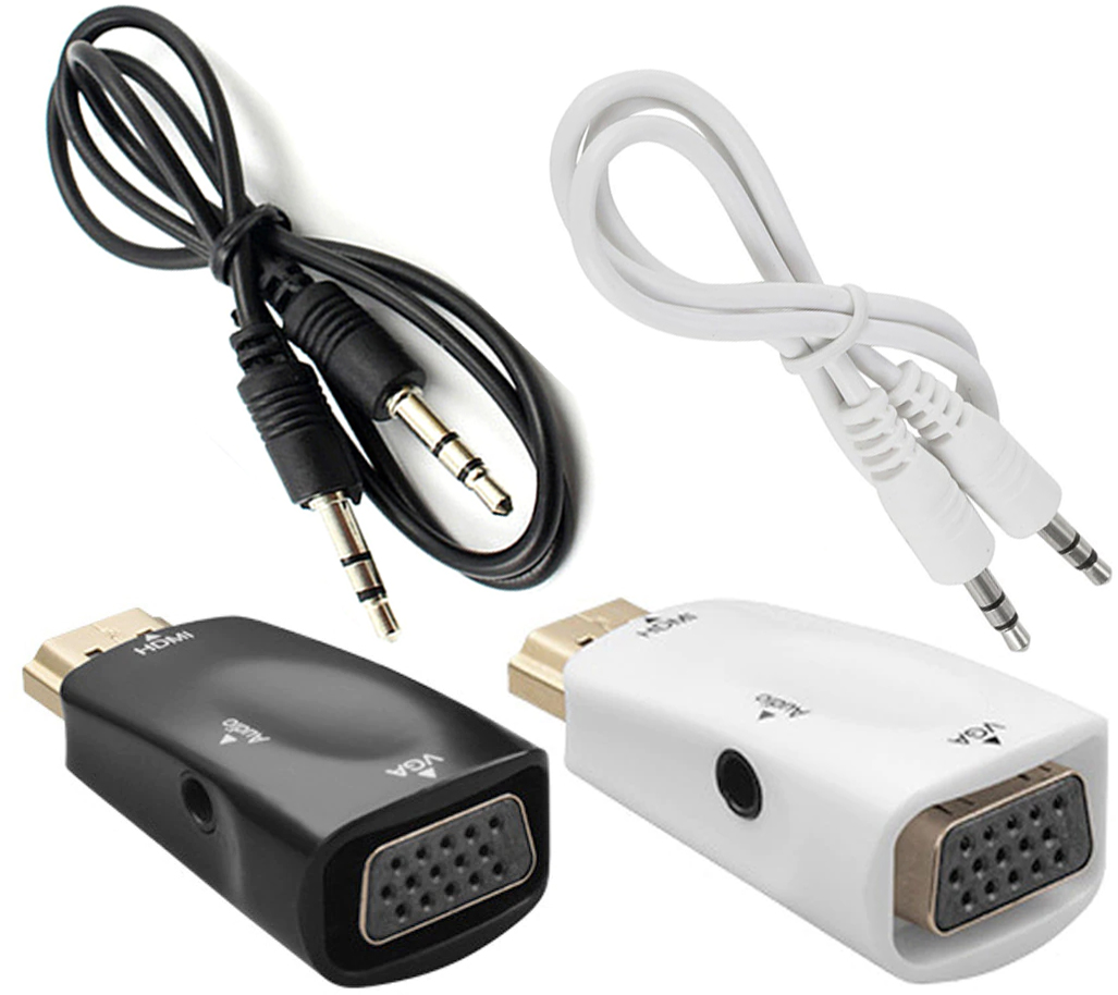 825c Адаптер-переходник HDMI <=< VGA(м) +AUX с кабелем (с приставки на монитор) 