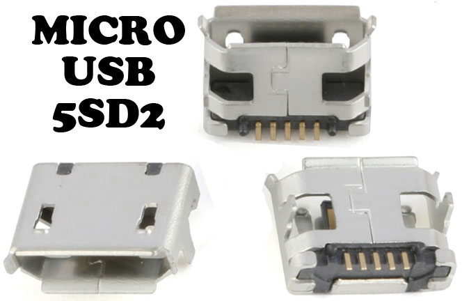U32 Гнездо Micro USB B-5SD2 на плату (SMD) 