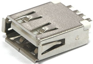 UA01 Гнездо USB на кабель прямое /USBA-FA/USB-FB/ 