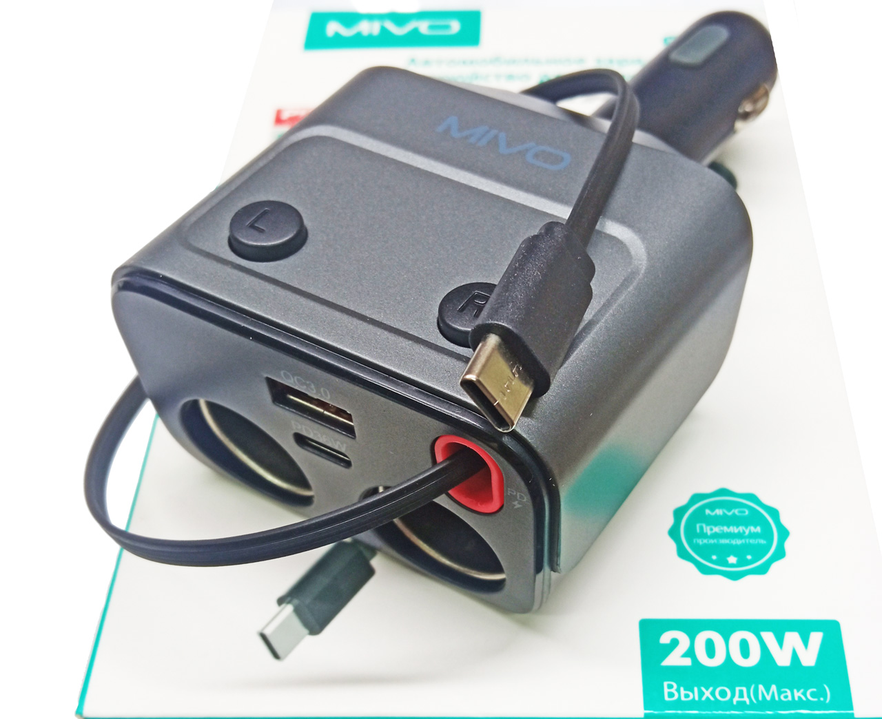    MIVO MU-203 USB QC3.0, Type C,    0,7