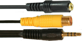 D19    3.5 4pin <=<<   3.5  +  RCA,  0,3 /2-223G/, 
