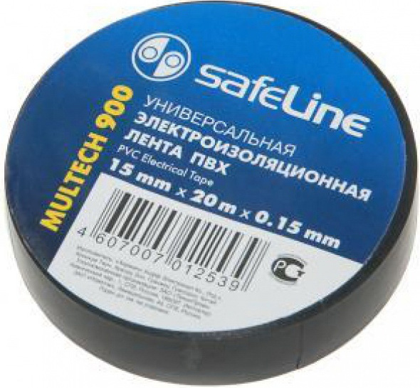 Изолента SAFE LINE 15мм*20м черная 