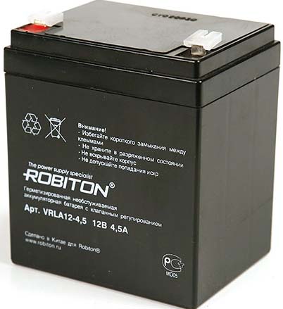 Аккумулятор ROBITON VRLA 12-4,5 12v 4.5Ah 