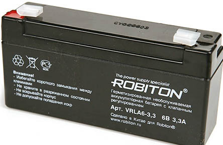 Аккумулятор ROBITON VRLA 6- 3,3 6v 3.3Ah 