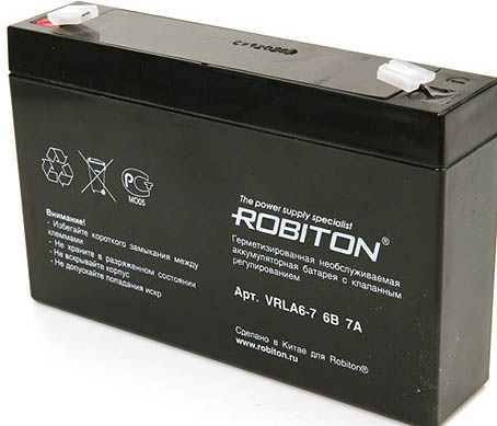 Аккумулятор ROBITON VRLA 6- 7 6v 7Ah 