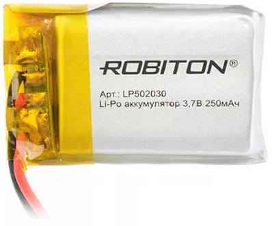 Аккумулятор 3.7В 250мАч ROBITON LP502030 литиево-полимерный 