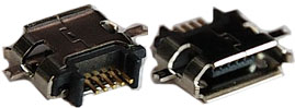 U11 Гнездо Micro USB B-5SA, на плату (SMD) 