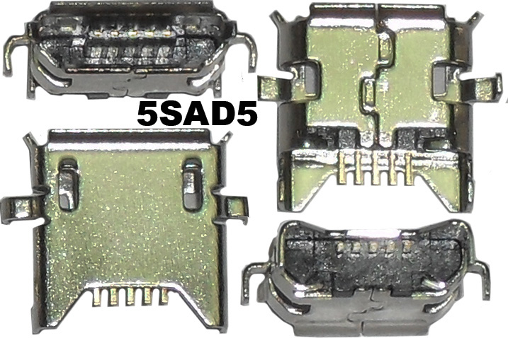 U25 Гнездо Micro USB B-5SAD5 на плату (SMD) 