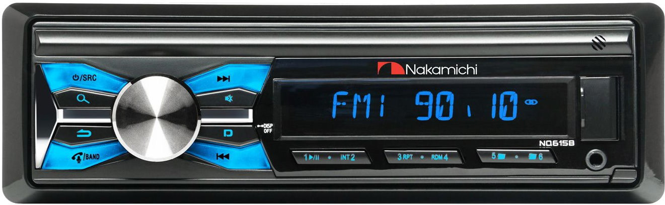 Авто MP3 NAKAMICHI NQ-615B 4x50Вт / BT/ USB/ AUX/ FM/ 4RCA синяя подсветка