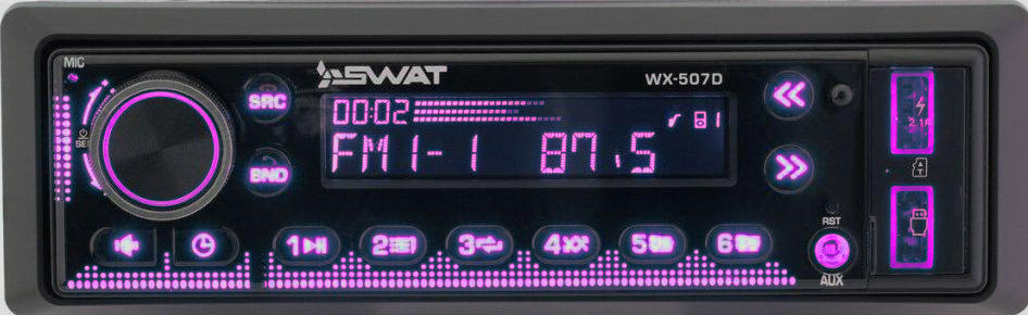  MP3 SWAT WX-507D 4x50 / BT/2 USB/ DSP / SD/ AUX/ FM/ 6RCA  