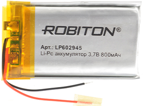 Аккумулятор 3.7В 800мАч ROBITON LP602945