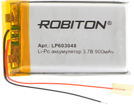 Аккумулятор 3.7В 900мАч ROBITON LP603048 