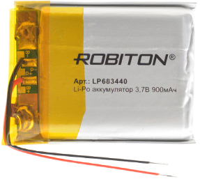 Аккумулятор 3.7В 900мАч ROBITON LP683440
