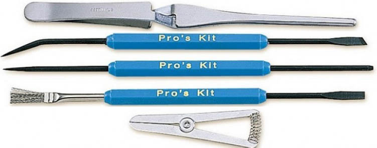 Вспомогательный инструмент для пайки PROSKIT 108-361 5 предметов, 8 инструментов. 