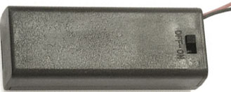 H071a Бокс для 1 батарейки AA (R-6) с крышкой и выкючателем (5004) 