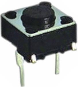 KT38a Кнопка тактовая прямая 6x6x4.3 mm шток 0,8мм KAN0653-0431B 2 pin, 