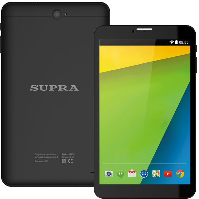 Планшетный компьютер SUPRA M84EG 16GB (встроенная), 1 GB RAM, BT 4.0, Android 5.1, 3,5 AH акк, (не определяет SIM карту)