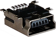 U70a Гнездо Mini USB USB/M-1 на плату (SMD) 