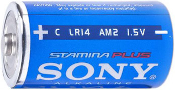 Элемент питания щелочной SONY STAMINA PLUS LR14 C 1.5v, 1шт. 