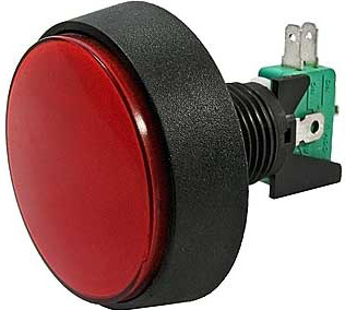 KK54 Микропереключатель с кнопкой GMSI-1B-C (on)-(off) без фиксации, ф=24 мм, подсветка 12в, 