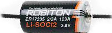 Элемент питания литиевый ROBITON ER17335AX 2/3A 3,6м с аксиальными выводами, 
